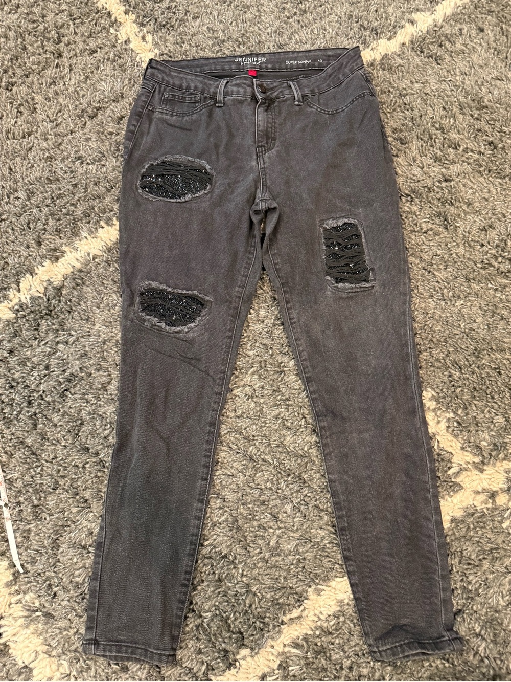 JLO super skinny jeans size‎ 10 EUC